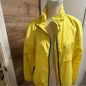 Yellow rain jacket